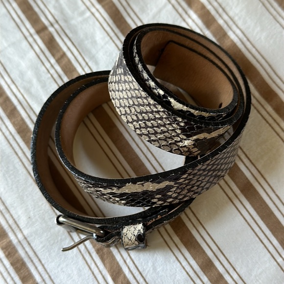 Street Ahead Faux Snake Skin Leather Belt L - Picture 4 of 8